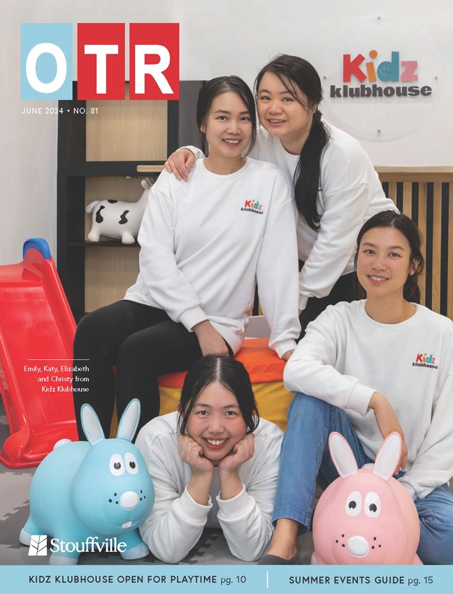 cover of on the road magazine with 4 women posing in kid clubhouse