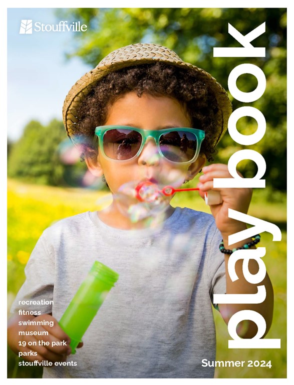 play book cover with boy blowing bubbles
