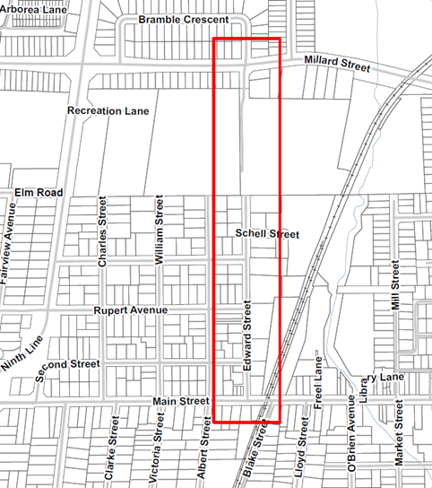 Edward Street Improvement Map