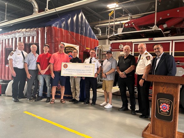 presentation of cheque to fire department