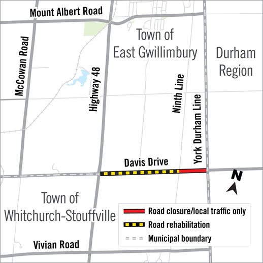 Map highlighting Davis Drive